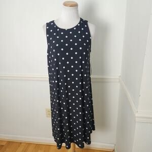 NWD Lauren Ralph Lauren Dress Size 14 Womens Black White Polka Career Cocktail